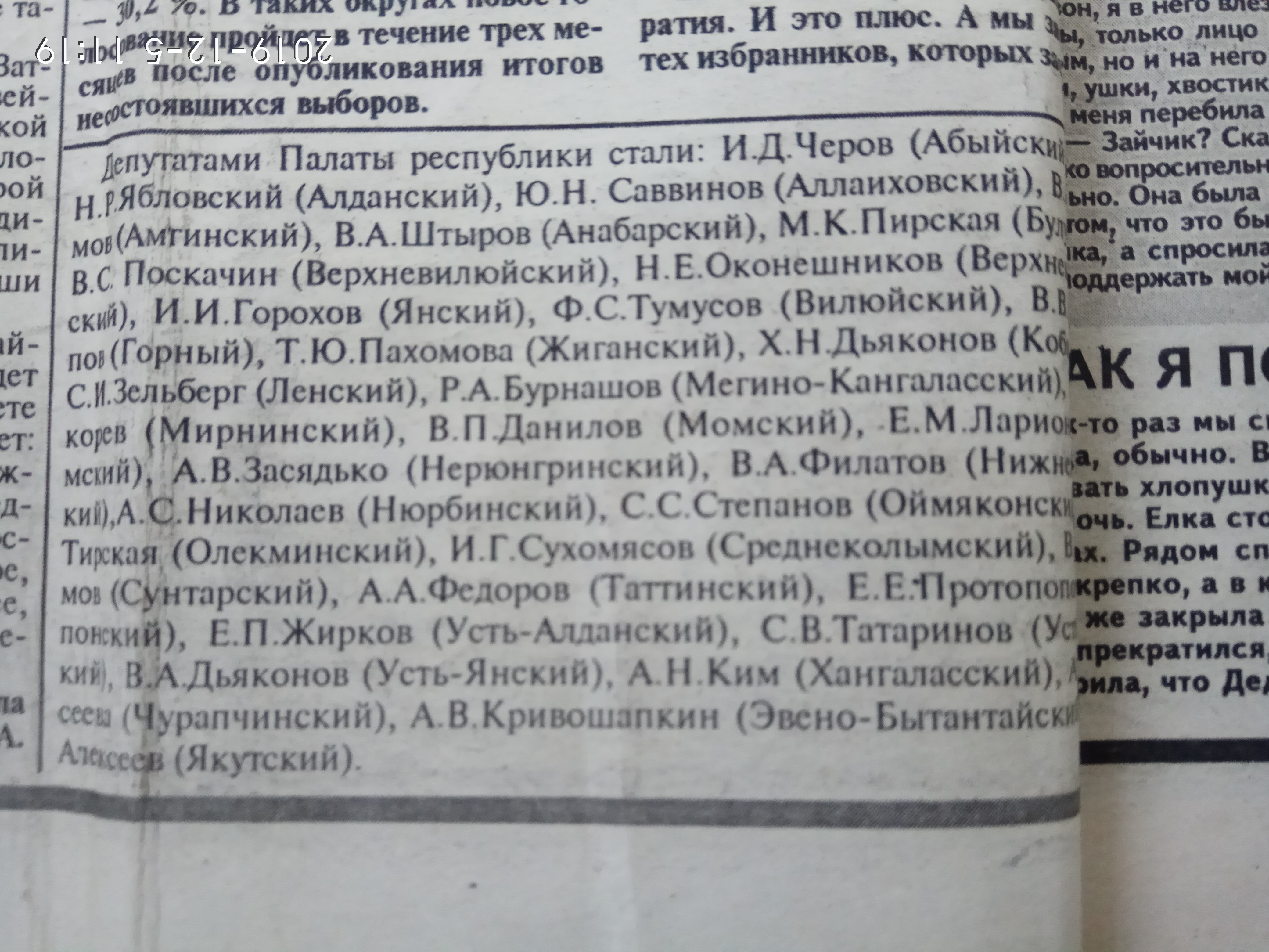 Список депутатов Палаты представителей
