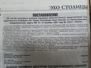Постановление об итогах голосования