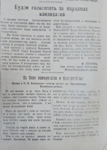 Буду голосовать за народных представителей